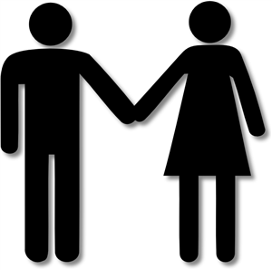 Clipart man and woman silhouette