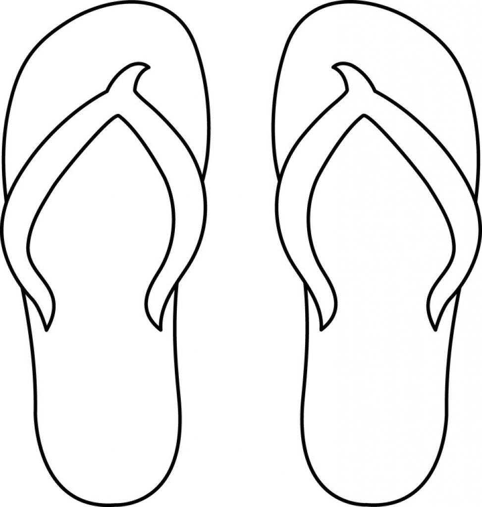 The Most Amazing and also Stunning Flip Flop Coloring Page ...