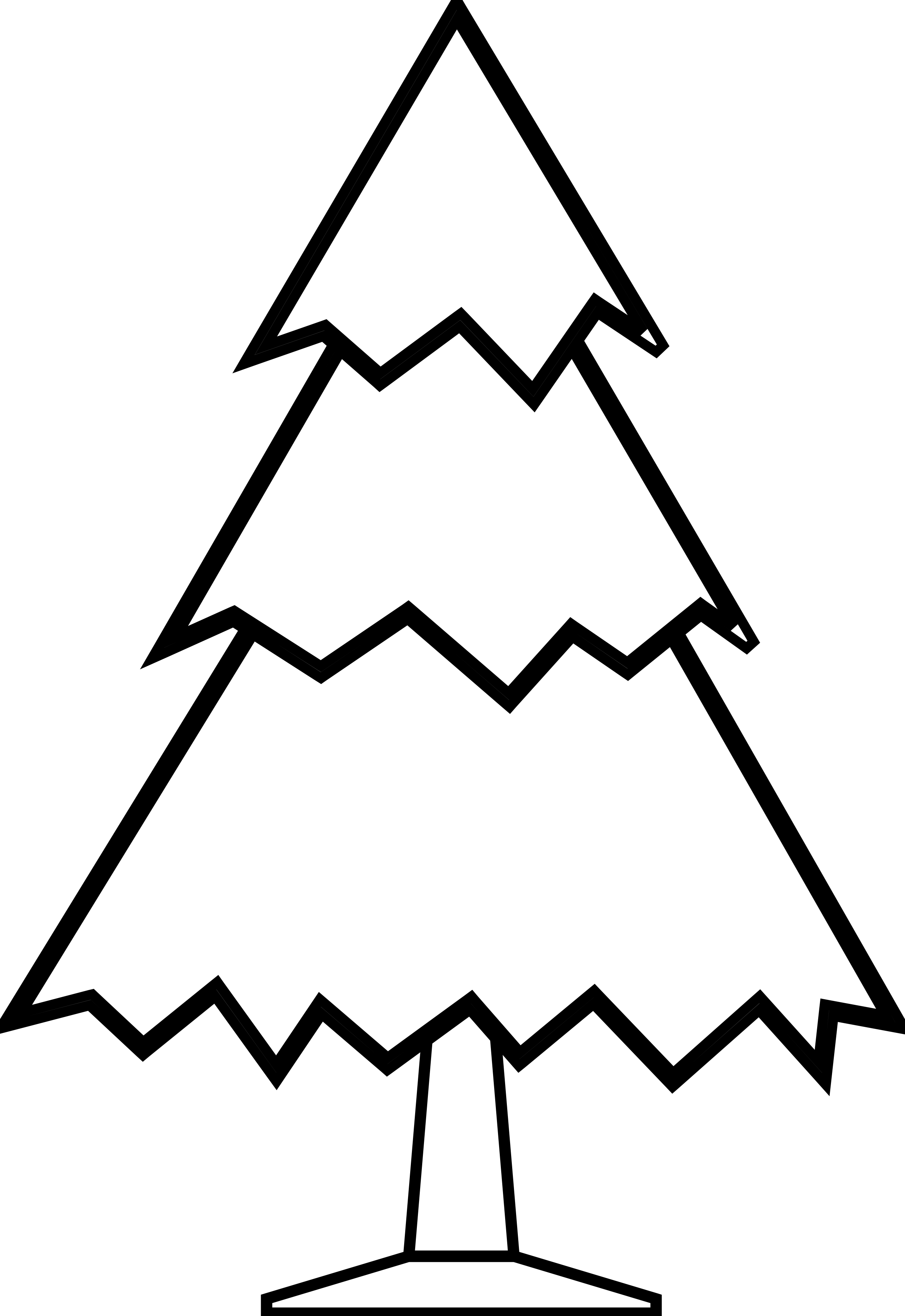 Christmas Tree Line Drawing - ClipArt Best