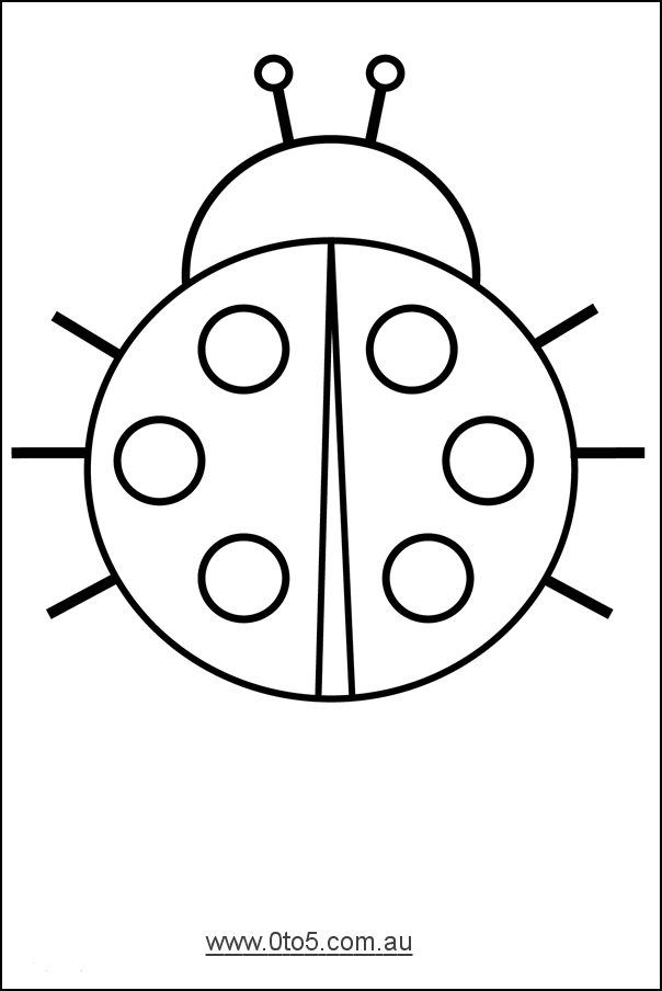 Bug Outline - AZ Coloring Pages