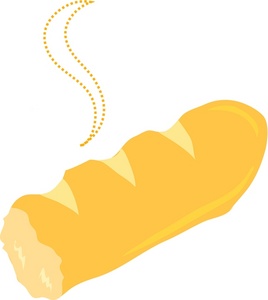 Bread Clipart Image - Hot French Bread