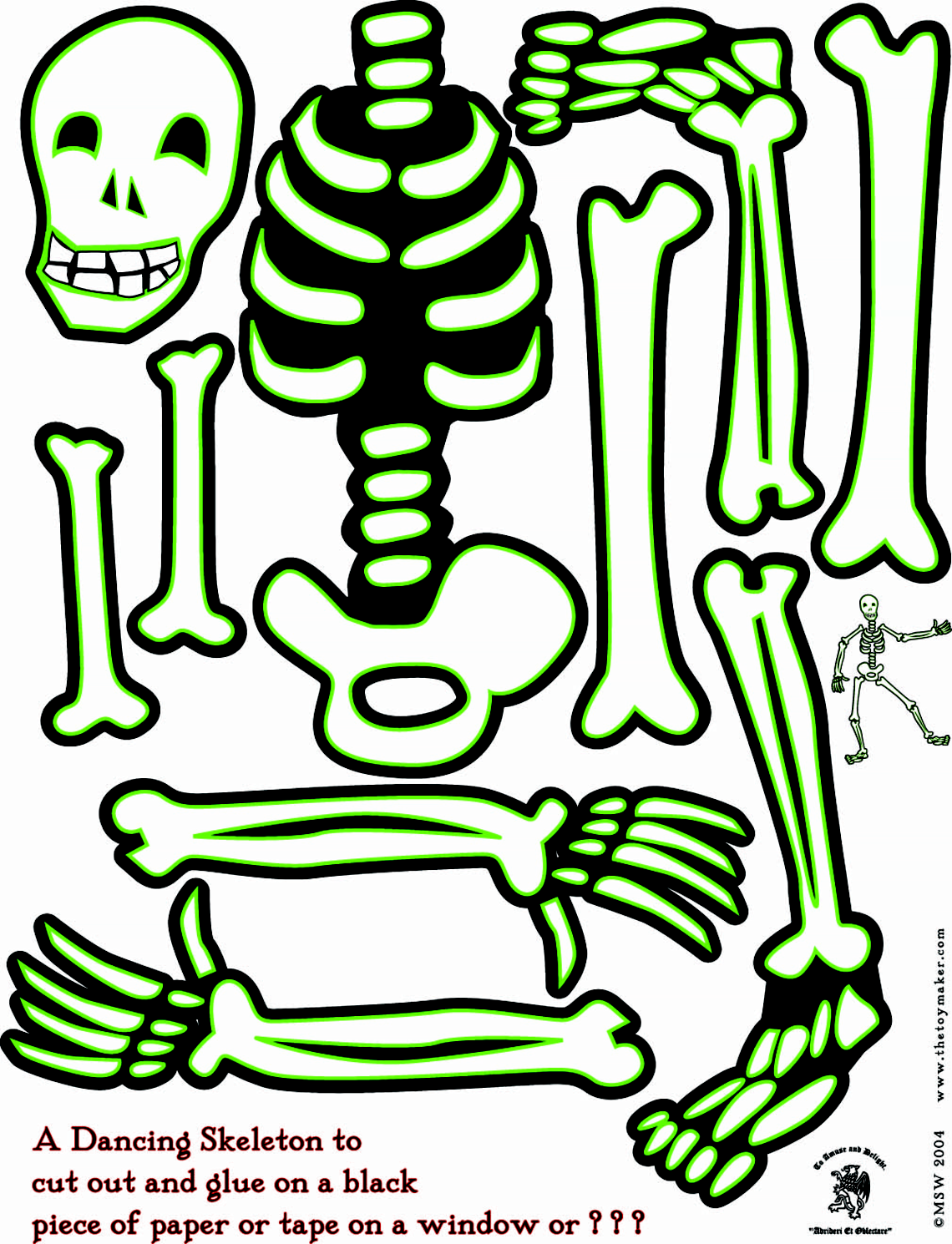 Printable Skeleton Template Cut Out Clipart Best