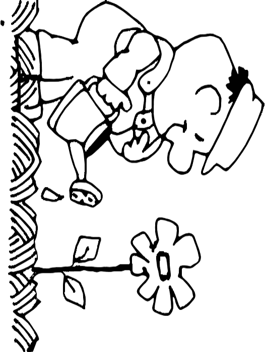 Summer Flowers Black And White Clipart