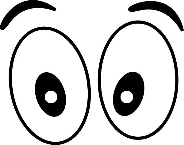Simple eyes clipart black and white