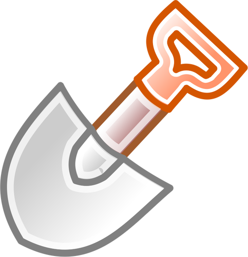 Vector clip art of shovel with red handle vectors - Clipartix