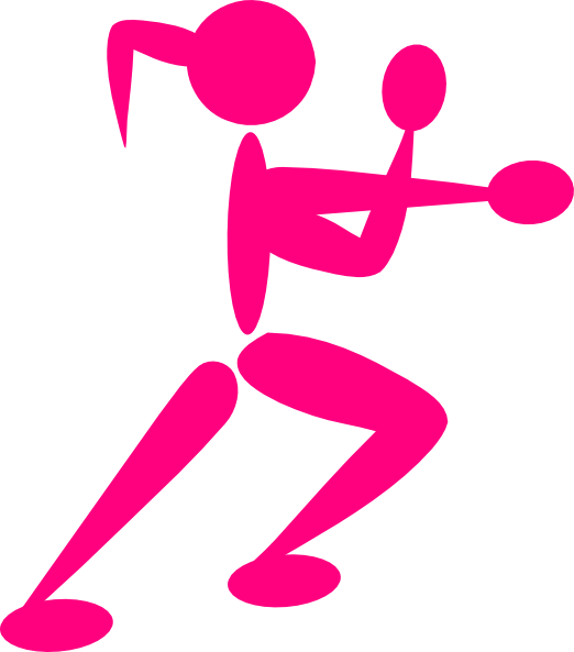 Woman boxing gloves clipart