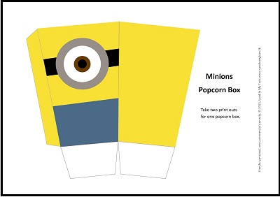 Busy Hands: Minions Popcorn Box (Free Printable) | Sand In My Toes