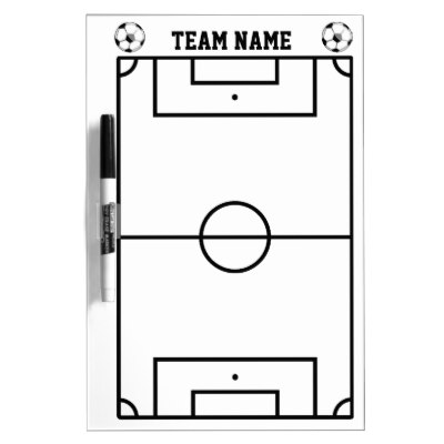 Soccer Field Layout In White And Green Dry-Erase Board | Zazzle