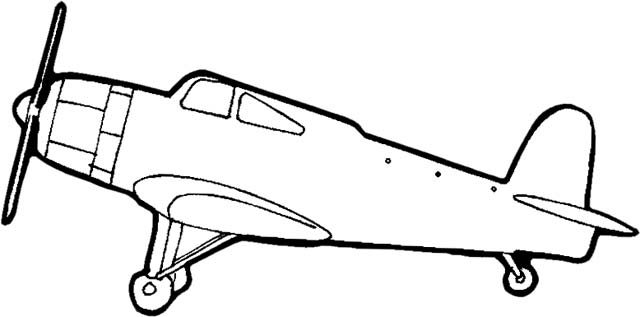 Airplane Black And White Clipart