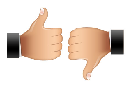 Thumbs Up Thumbs Down Clipart
