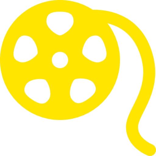 Free yellow film reel icon - Download yellow film reel icon