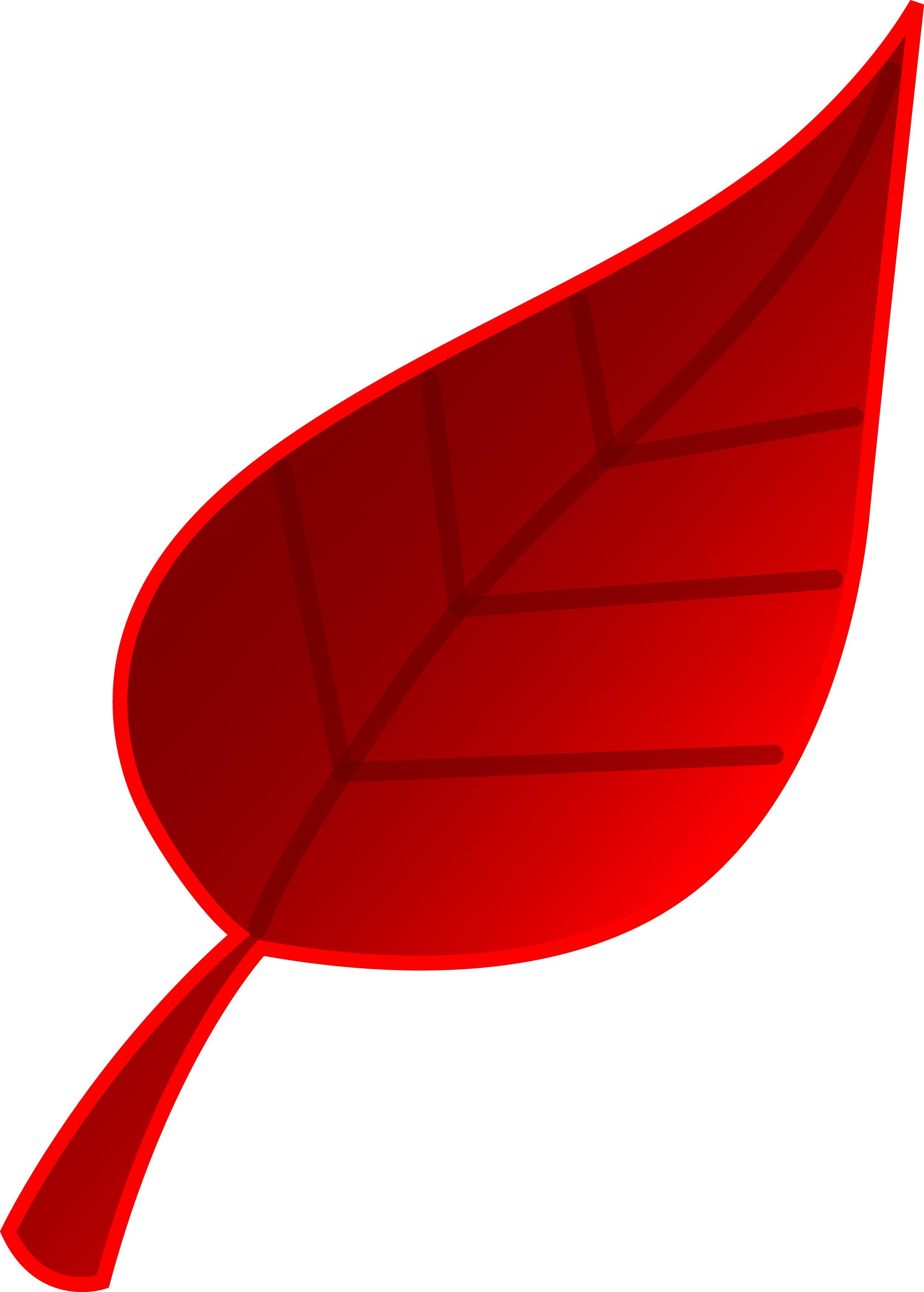 Red Fall Leaf Clipart