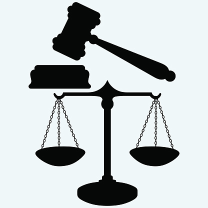Silhouette Of A Law Balance Scale Clip Art, Vector Images ...