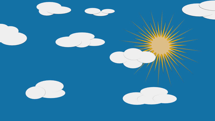 Cartoon Sun And Clouds Stock Footage Video 352174 - Shutterstock