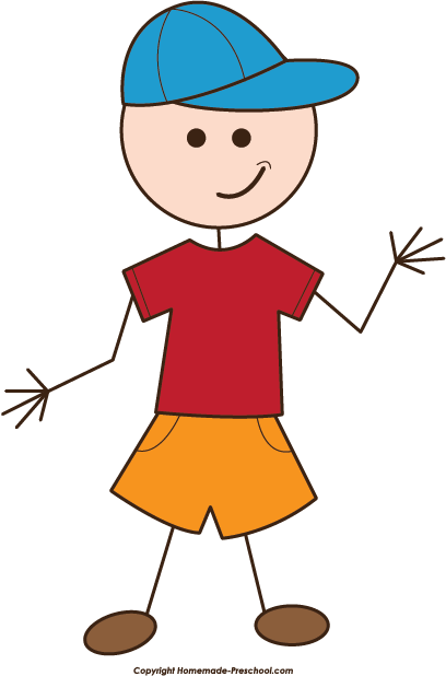 Stick family boy and girls png clipart