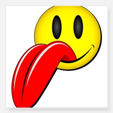 Smiley Face Tongue Sticking Out Bumper Stickers | Car Stickers ...