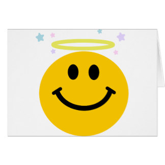 Angel Smiley Face Cards | Zazzle