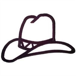 Oklahoma Embroidery Embroidery Design: Cowboy Hat Outline 3.08 ...