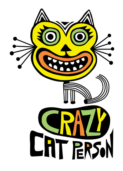 Crazy Cat Person Art Print by Andi Bird | Society6