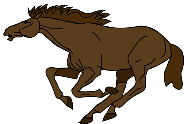 Running Horse Clip Art - vector clip art online ...
