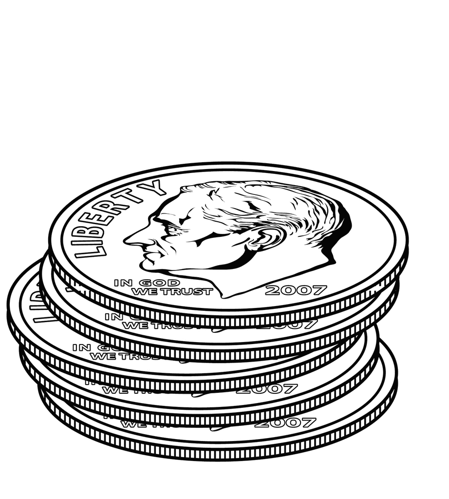 Money Stacks Clipart Black And White Christmas