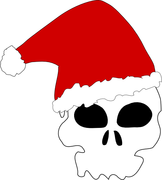 Santa Skull clip art - vector clip art online, royalty free ...