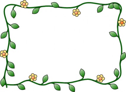 Flower Frame clip art Free vector in Open office drawing svg ...