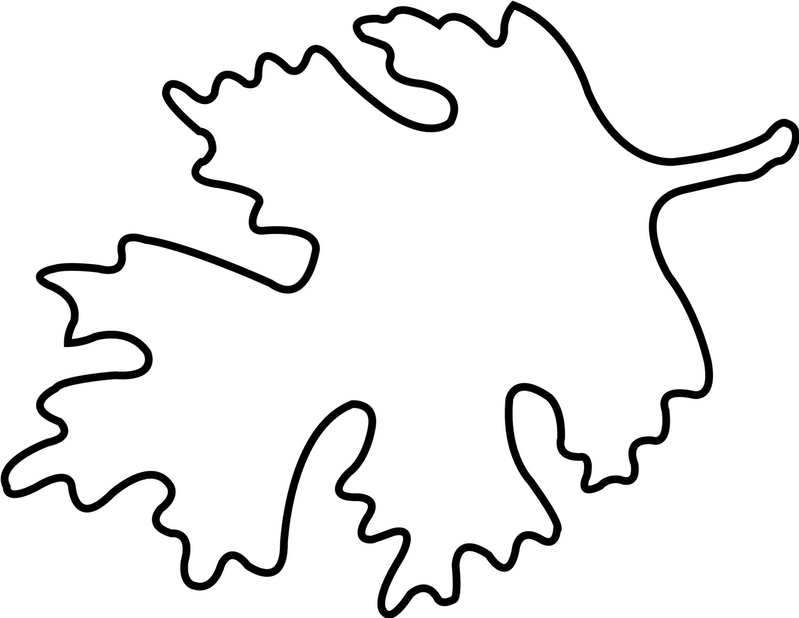 Oak Leaf Outline Printable - ClipArt Best