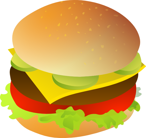 Cheese Burger Clip Art - vector clip art online ...