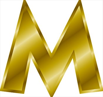 Free gold-letter-M Clipart - Free Clipart Graphics, Images and ...