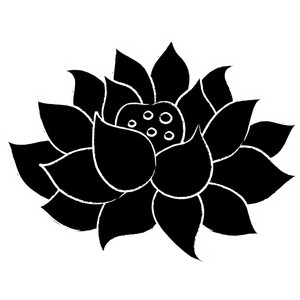 Lotus Flower Black And White