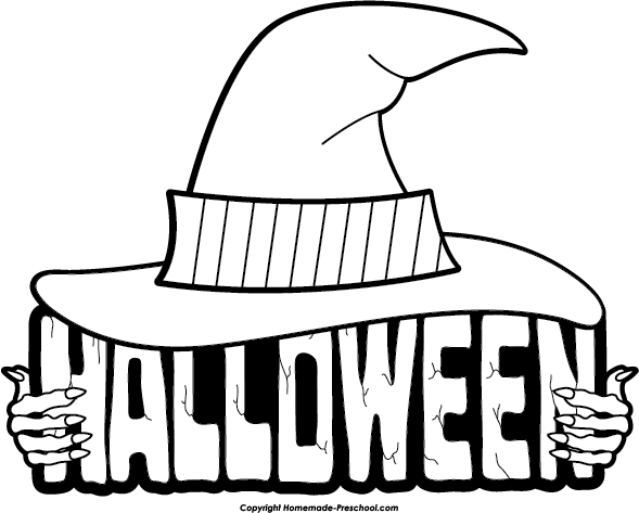 free black white halloween clip art - photo #15