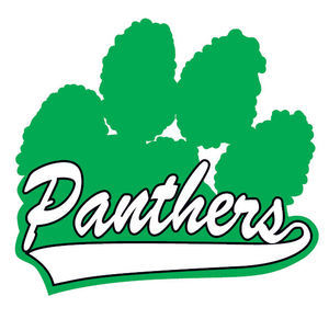 Green Panther Paw Print