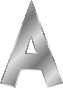 narrow-silver-capital-letter-a ...