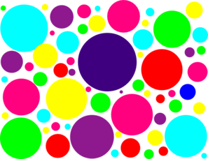 Multi Colored Polka Dots clip art - vector clip art online ...