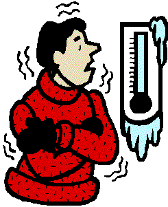 Freezing people clipart