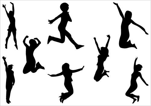 Jumping Silhouette Clipart