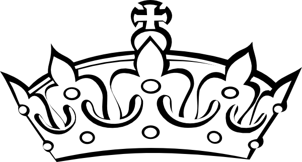 Princess crown clipart black and white