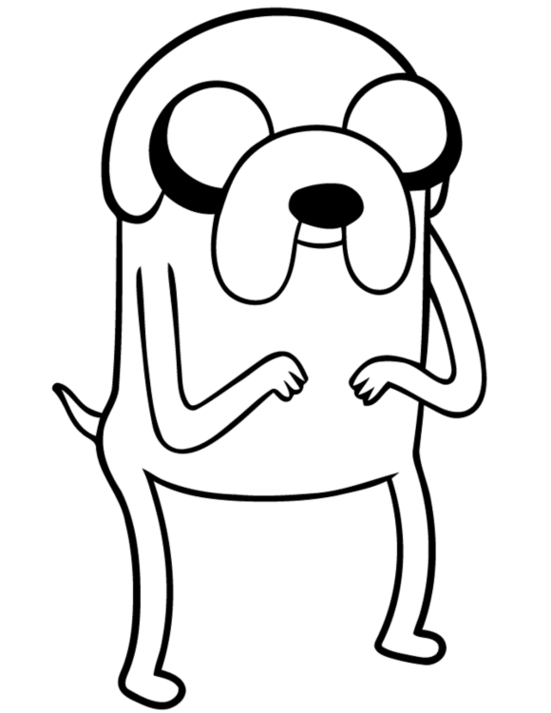 Jake The Dog Adventure Time Coloring Pages Cartoon Clipart - Free ...