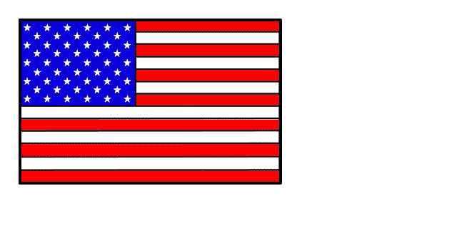 Memorial Day Flag - Craft (Color Template)