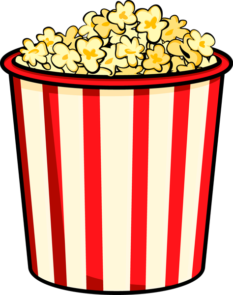 Box of popcorn clipart free