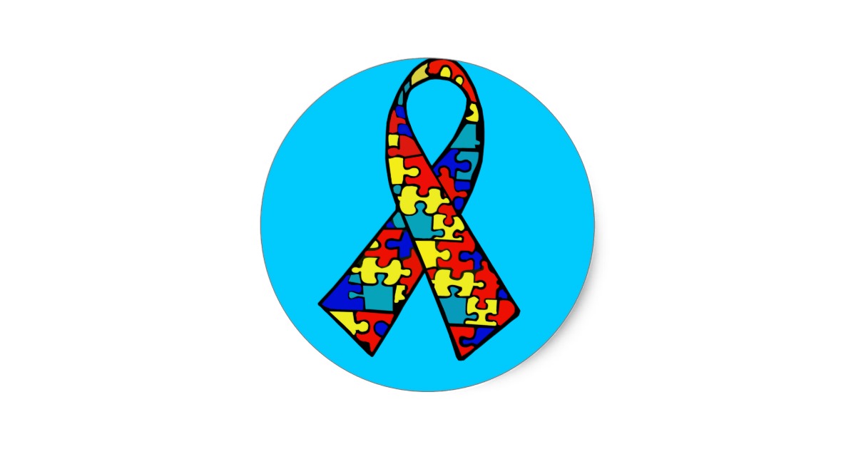 Autism Awareness Jigsaw Puzzle Ribbon Products Classic Round ...