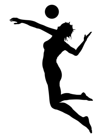 634 views Silhouette Of A Volleyball Player Clip Art, Vector Images ...
