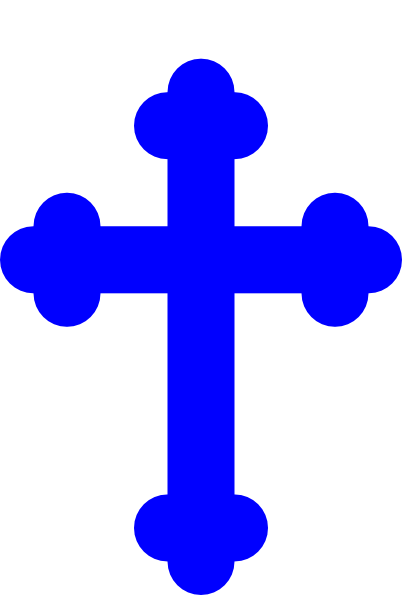 Blue Christening Cross - ClipArt Best