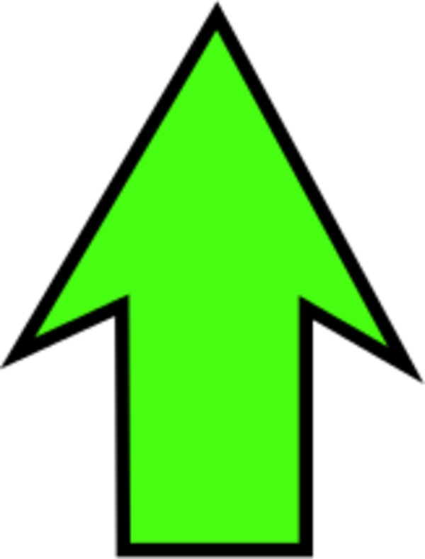 arrow pointing up upwards - vector Clip Art