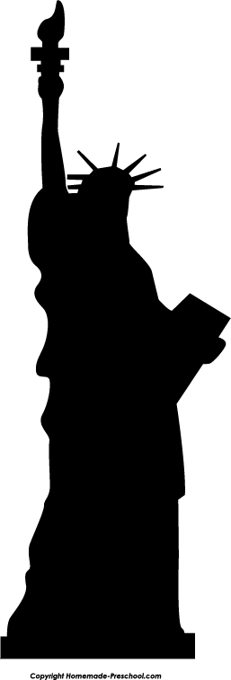 Statue of liberty silhouette clip art