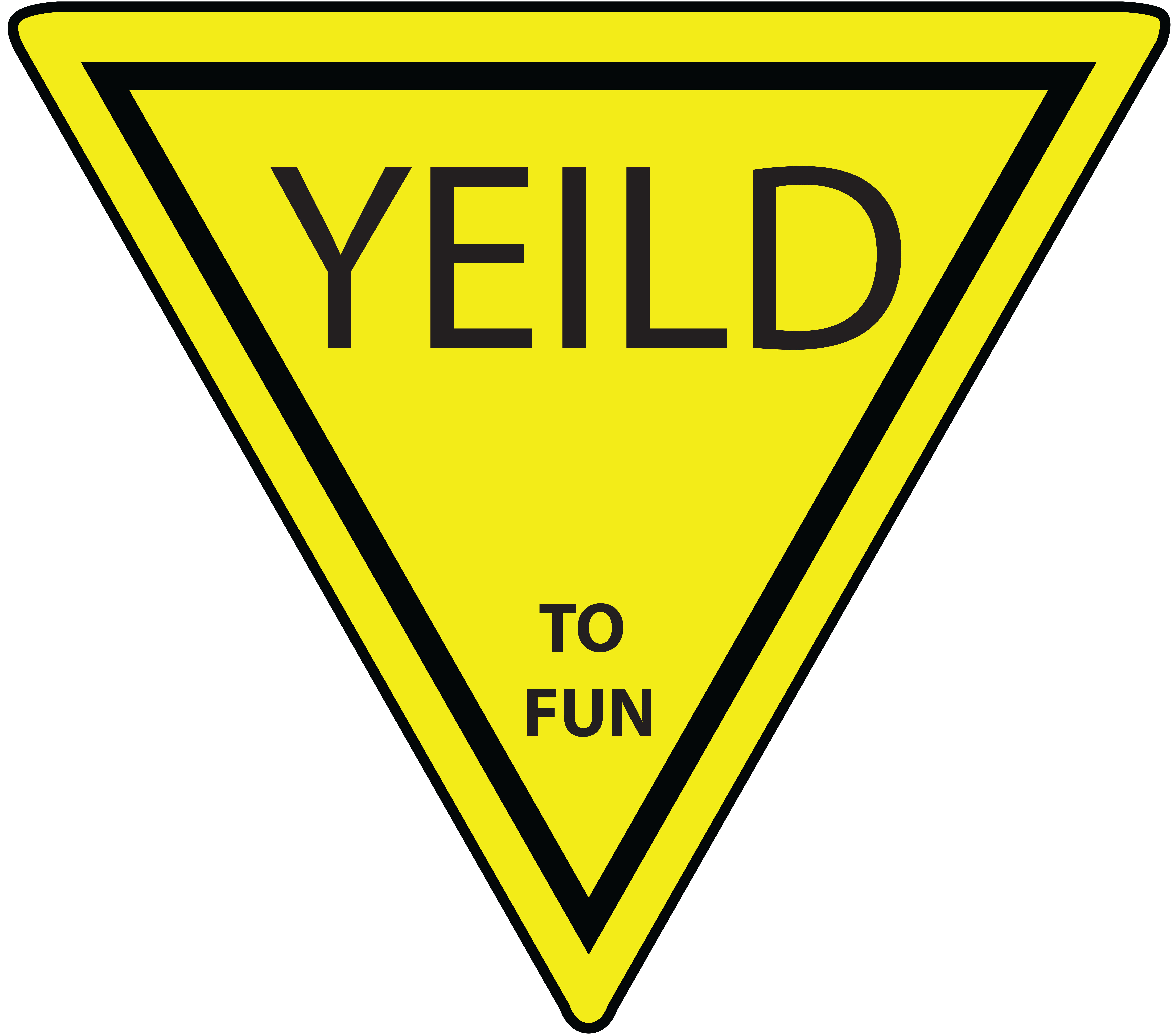 Yellow Yield Sign Clipart