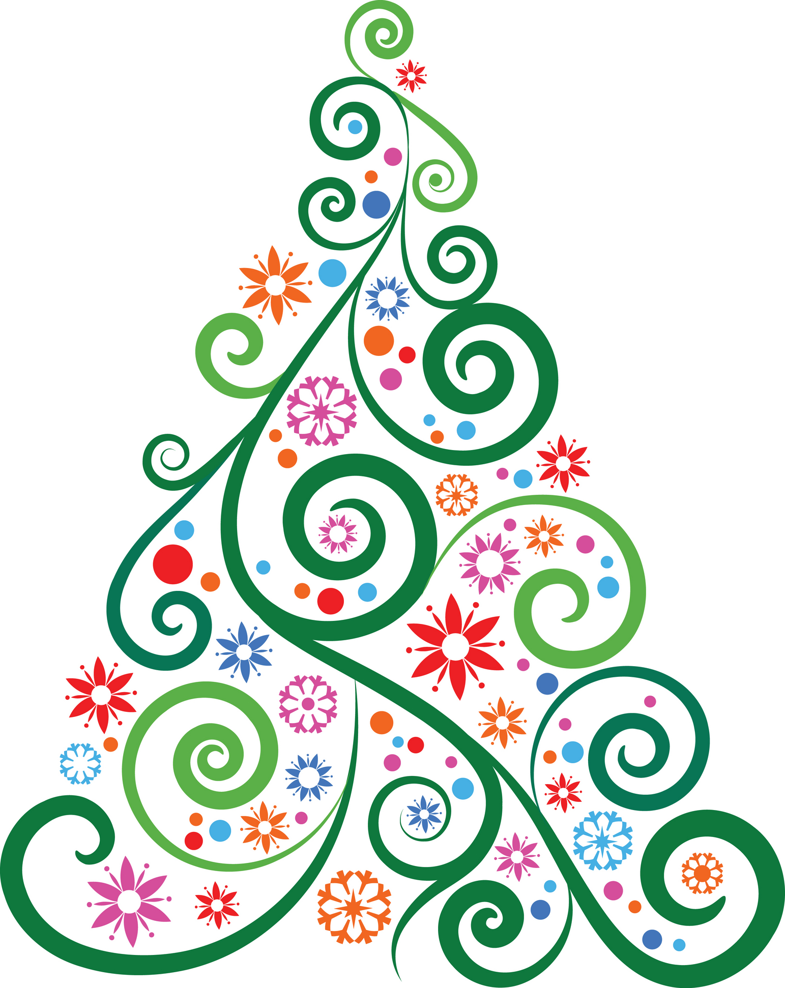 Abstract Christmas Tree Clipart – Happy Holidays!