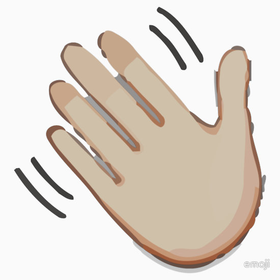 Hand waving clipart