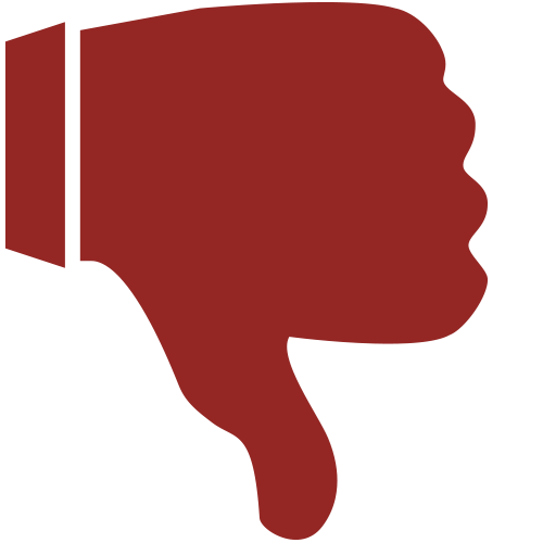 Red Thumb Down S Clipart